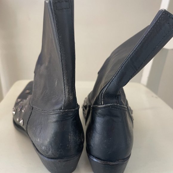 Golden Goose Black Leather Studded Boots Size 35 (NWOB) - Picture 2 of 8